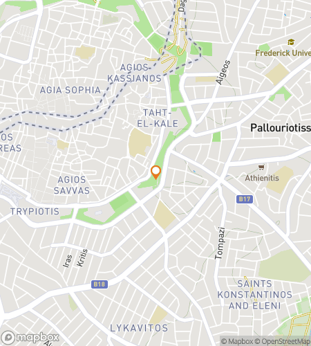 Map of scavenger hunt walking tour for Nicosia's Venetian Walls Hunt