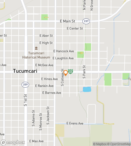 Map of scavenger hunt walking tour for Tucumcari Treasures & Tumbleweeds Hunt