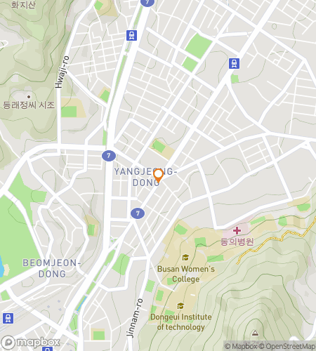 Map of scavenger hunt walking tour for Downtown Busan Hunt