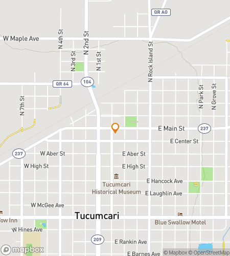 Map of scavenger hunt walking tour for The Mother Road Mystery: Tucumcari Edition