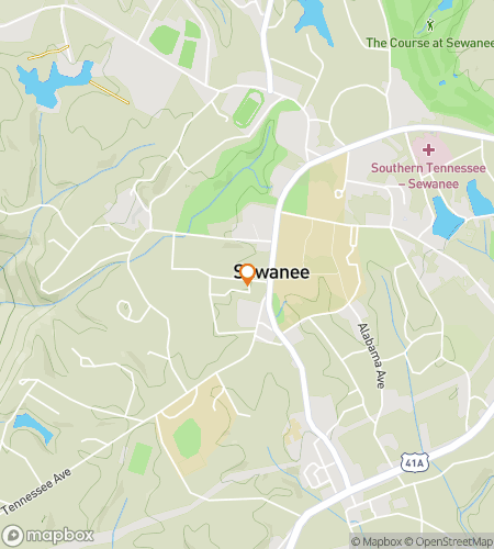 Map of scavenger hunt walking tour for Tiger Tracks: The Ultimate Sewanee Hunt