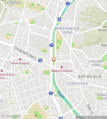 แผนที่ทัวร์เดินล่าสมบัติสำหรับล่าสมบัติใจกลางเมืองปูซาน