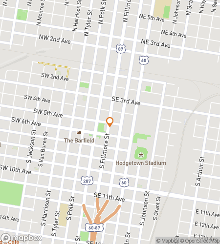 Map of scavenger hunt walking tour for Amarillo's Wild West Deed