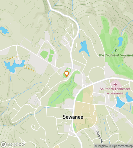 Map of scavenger hunt walking tour for The University of the South Hunt