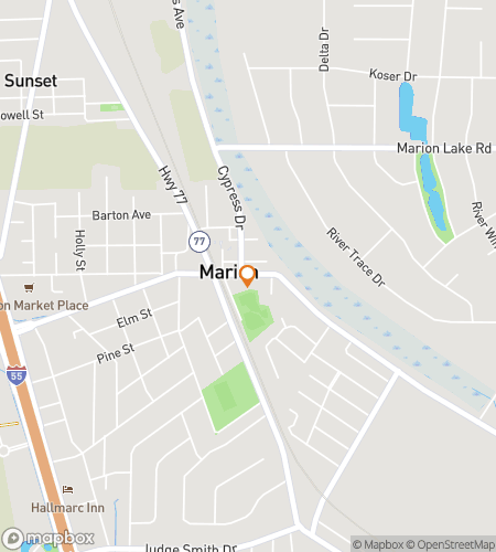 Map of scavenger hunt walking tour for Marion Merriment Mystery Hunt