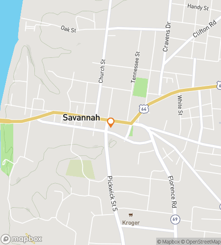 Térkép a Savvy Savannah Scavenger Soiree gyalogtúrás kincskereséshez