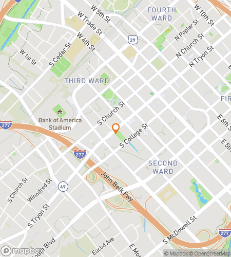 Kartta aarteenmetsästyskierroksesta nimeltä A Lap Around Charlotte