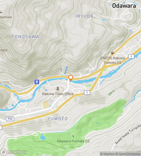 Map of scavenger hunt walking tour for Hakone: Gateway to Fuji’s Serenity
