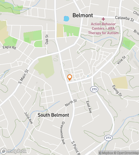 Kart over skattejakt-g&aring;tur for Belmont&colon; Small-Town Charm Hunt