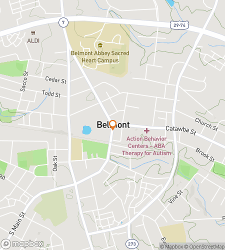 Map of scavenger hunt walking tour for Belmont: Small-Town Charm Hunt