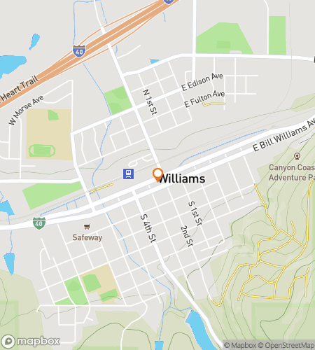 Map of scavenger hunt walking tour for Williams on the Wild Side