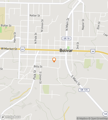 Térkép a Bolivar Bopping Scavenger Bonanza kincskereső sétaturájához