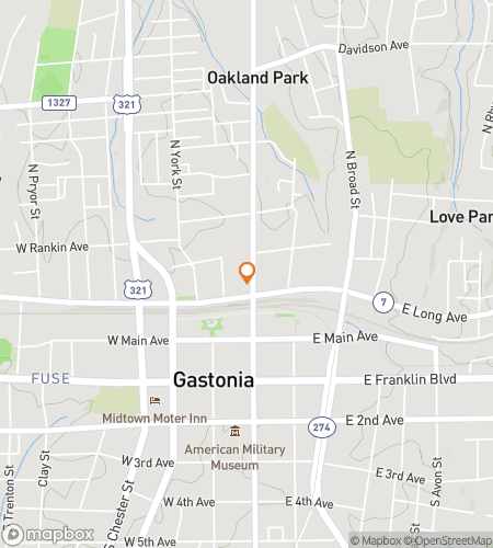 Map of scavenger hunt walking tour for Gastonia‘s Giddy-Up Galavant