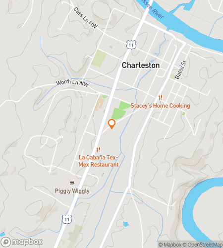 Χάρτης περιήγησης με κυνήγι θησαυρού με τα πόδια για το Hiwassee Hustle του Charleston