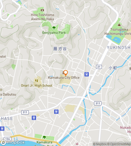 Map of scavenger hunt walking tour for Temples, Trails & Tranquility: The Kamakura Quest