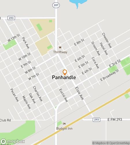 Map of scavenger hunt walking tour for Panhandle Playful Pursuit