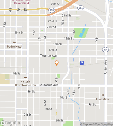 Map of scavenger hunt walking tour for Resilient Bakersfield