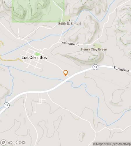 Kartan scavenger hunt kävelykierros Cerrillos Treasure Trove Trailille