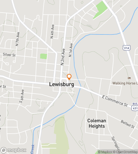 Térkép a Lewisburg kincsvadászat gyalogos túrájához