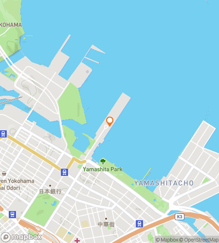 Map of scavenger hunt walking tour for Waves, Wheels & Wonders: Tales of Yokohama