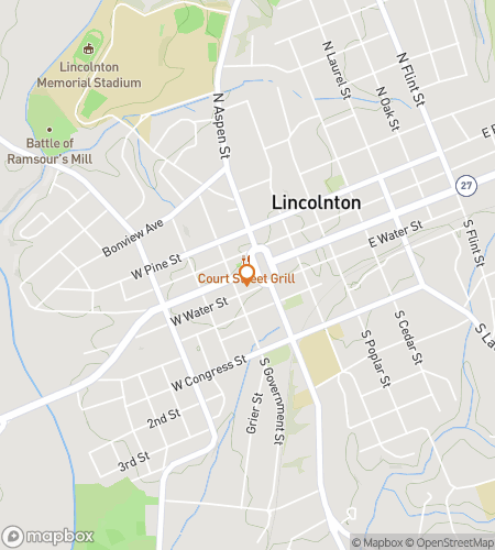 Map of scavenger hunt walking tour for  Lincolnton scavenger hunt