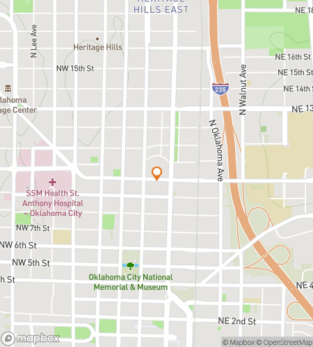 Map of scavenger hunt walking tour for Automobile Alley Accelerated Adventure