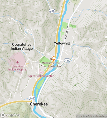 Map of scavenger hunt walking tour for  Cherokee Scavenger Hunt