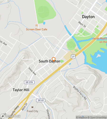 Map of scavenger hunt walking tour for Downtown Dayton Dazzling Dash