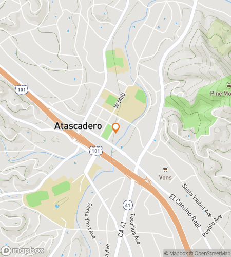 Map of scavenger hunt walking tour for A-Tascadero You Ready?: The Sun-Soaked Atascadero Chase