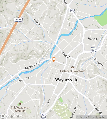 מפת סיור הליכה לחיפוש אוצרות עבור Waynesville Scavenger Hunt
