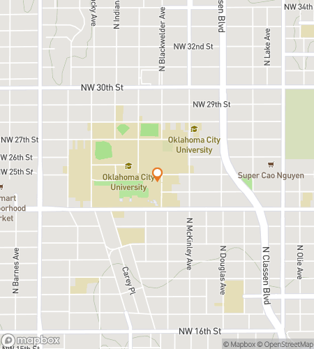 Map of scavenger hunt walking tour for Star Search OCU Edition