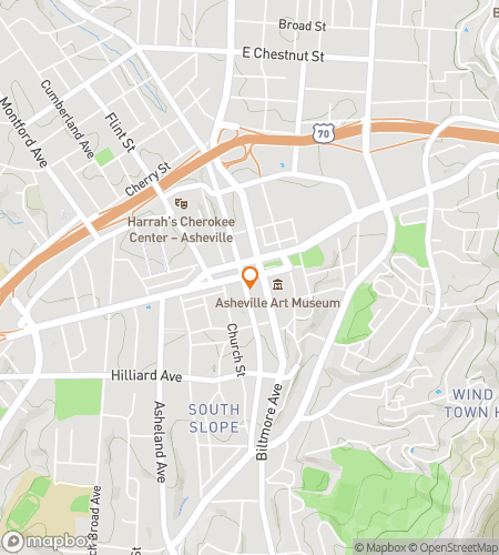 Map of scavenger hunt walking tour for Asheville North Carolina Bar Hunt