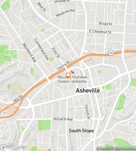 Χάρτης περιήγησης με τα πόδια για κυνηγιό θησαυρού για την Περιήγηση Φαντασμάτων του Asheville: Eerie Encounters