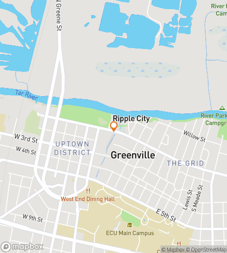 Map of scavenger hunt walking tour for Greenville scavenger hunt