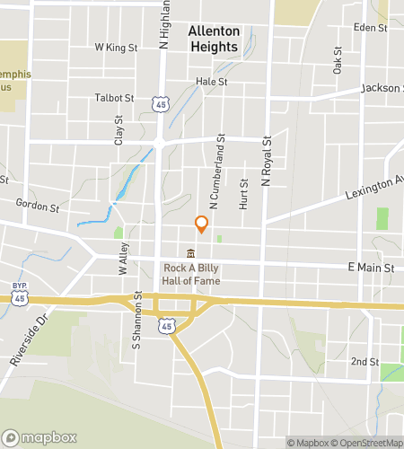 Map of scavenger hunt walking tour for Jive Through Jackson