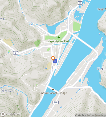 Map of scavenger hunt walking tour for Kinosaki Onsen Scavenger Hunt