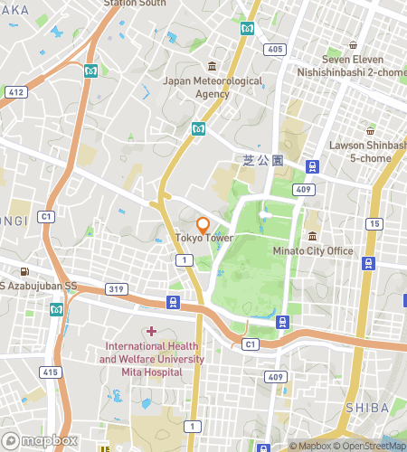 Map of scavenger hunt walking tour for Minato‘s Marvelous Metropolis