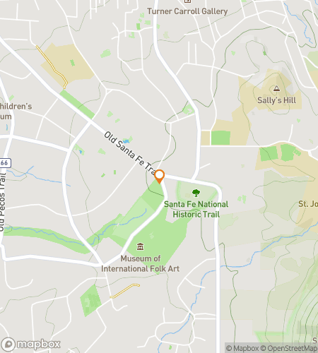 Map of scavenger hunt walking tour for Santa Fe Sleuths: St. John’s Edition