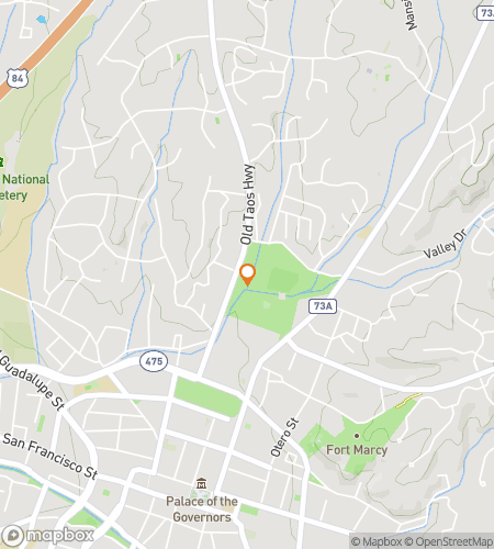 Map of scavenger hunt walking tour for Fort Marcy Park Hunt