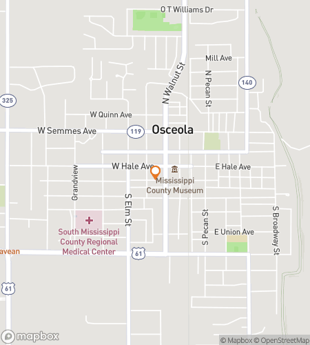 Map of scavenger hunt walking tour for Osceola‘s Hidden Hootenanny Hunt