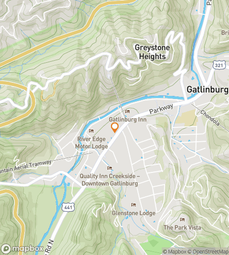 Map of scavenger hunt walking tour for Gatlinburg Tennessee Bar Hunt