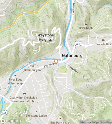 Map of scavenger hunt walking tour for Gatlinburg Ghost Hunt