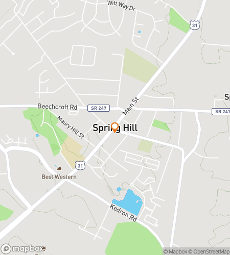 Map of scavenger hunt walking tour for Spring Hill Weekend Wander Quest