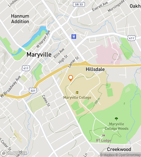 Map of scavenger hunt walking tour for Maryville College Hunt