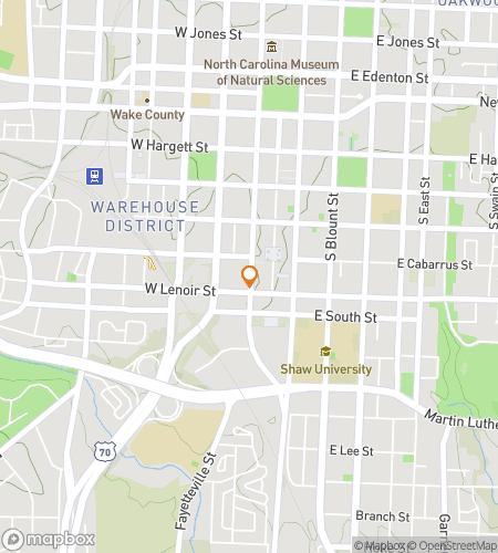 Map of scavenger hunt walking tour for Raleigh Round The Capitol