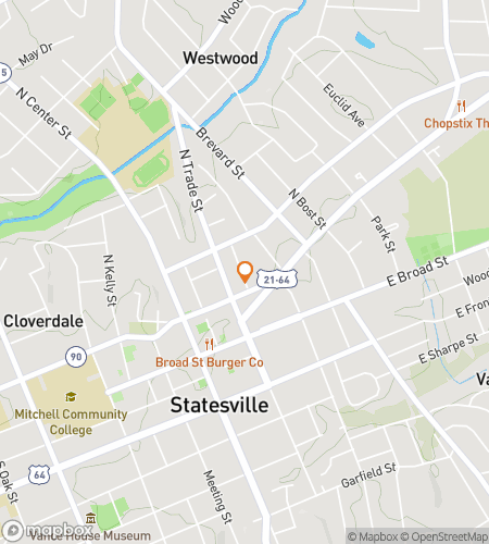 Hartă pentru turul pietonal cu vânătoare de comori pentru Raiding Adventure din Statesville