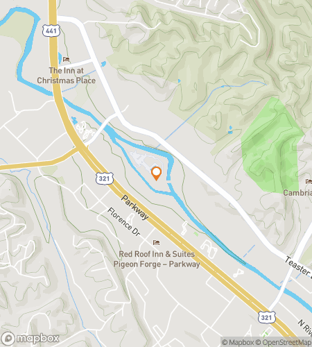 Map of scavenger hunt walking tour for Pigeon Forge Ghost Hunt