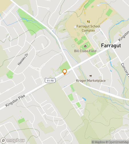 Map of scavenger hunt walking tour for Farragut‘s Funtastic Treasure Hunt