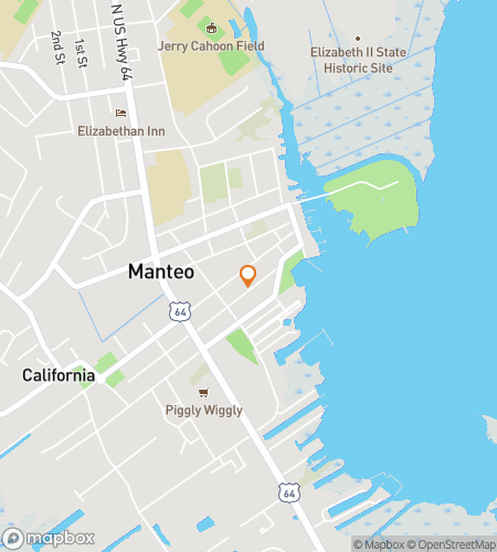 Map of scavenger hunt walking tour for Manteo Scavenger Hunt