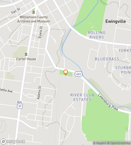 Map of scavenger hunt walking tour for Hincheyville History Hunt in Franklin